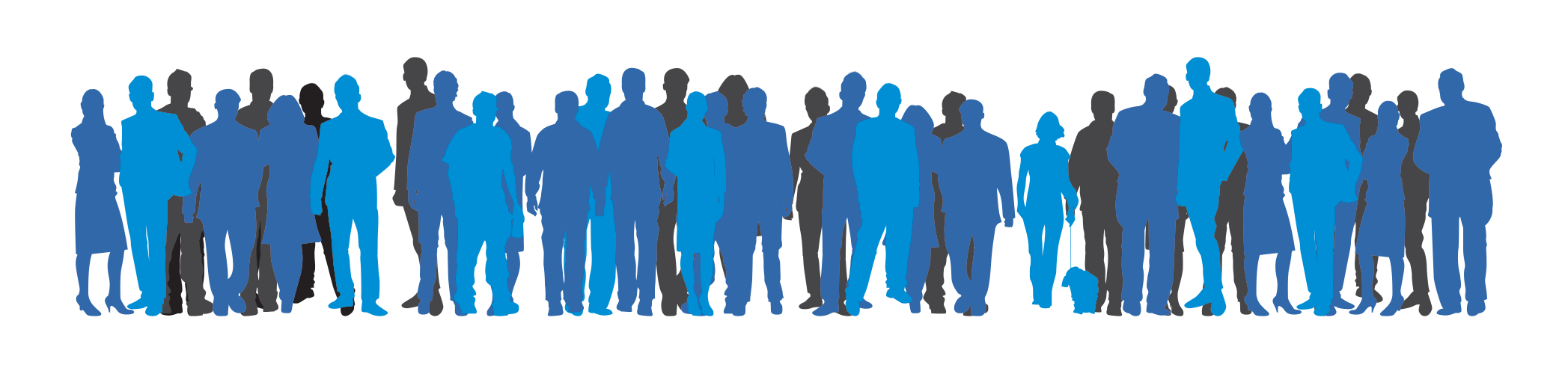 people in silhouette