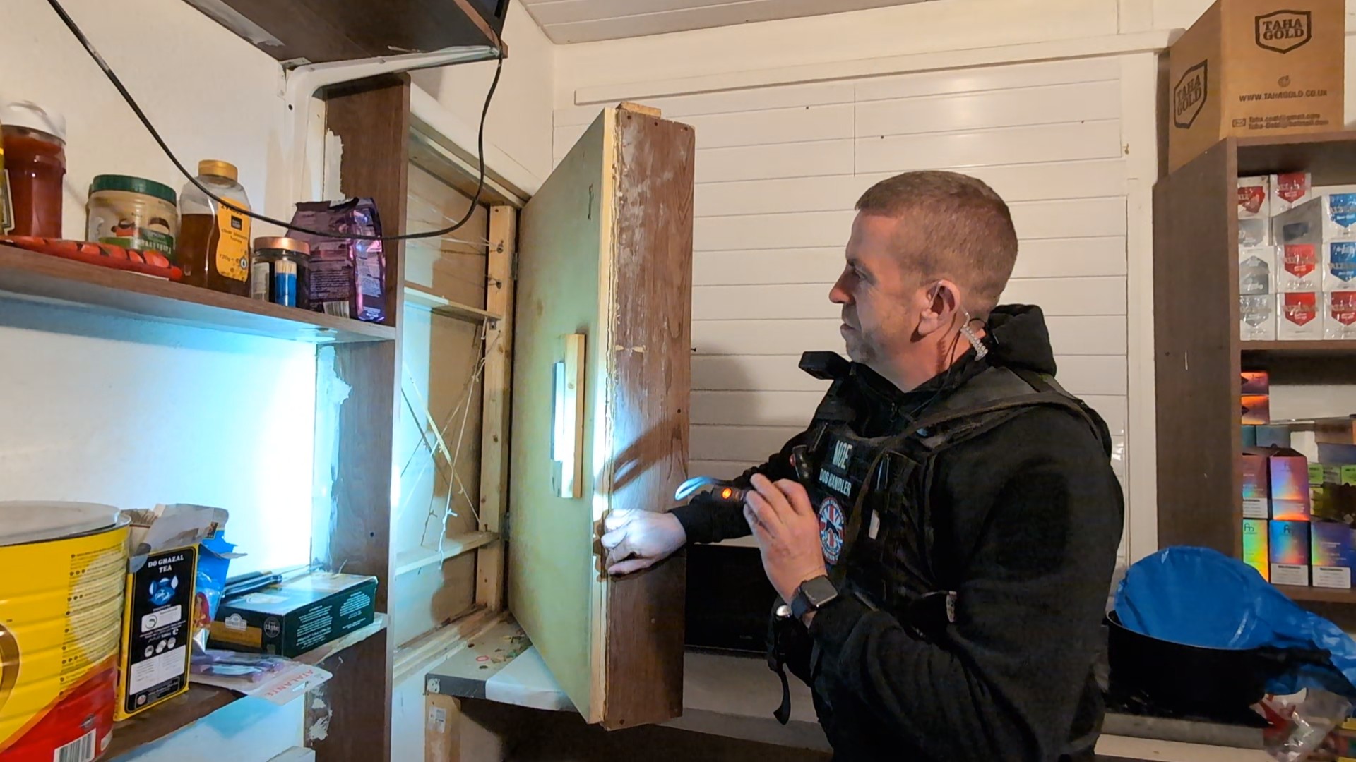 A concealed space that could be used to stash illegal tobacco