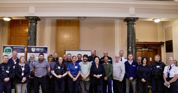 A group photo of police Crime Commissioner Alison Hernandez at a recent UKPAC information session stood with Torbay traders
