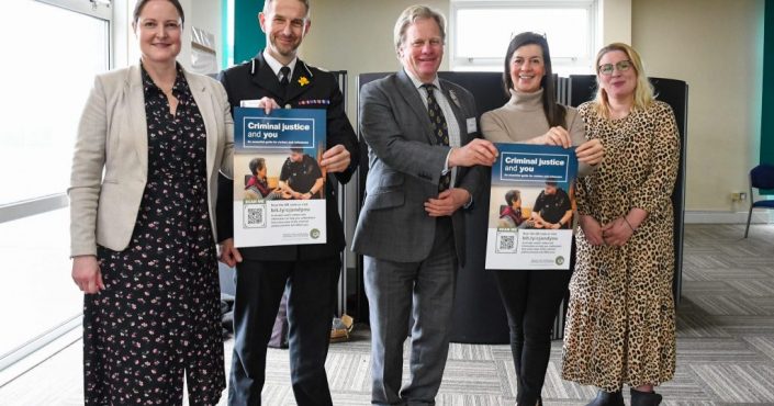 PCC Alison Hernandez and other officials at the launch of Criminal Justice and You in May 2024