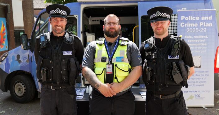 Chief Inspector Dominic Nicholls, Oliver Backhouse of Gardant Group and Inspector Mark Arthurs