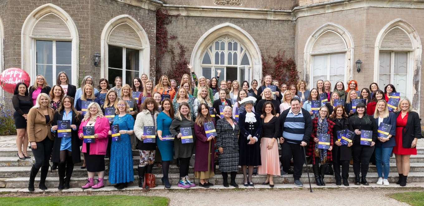 Finalists of the WCWA 2025 pictured outside Powderham Castle