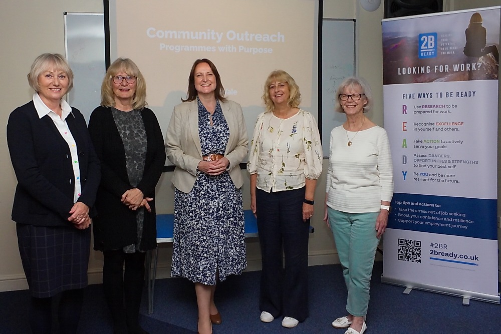 Police and Crime Commissioner Alison Hernandez during her visit to Upton Vale Baptist Church in Torquay with members of the church