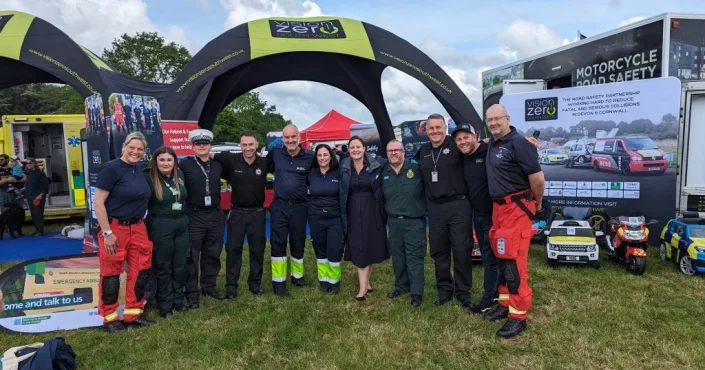Commissioner Alison Hernandez with emergency service partners at a Vision Zero South West road safety event