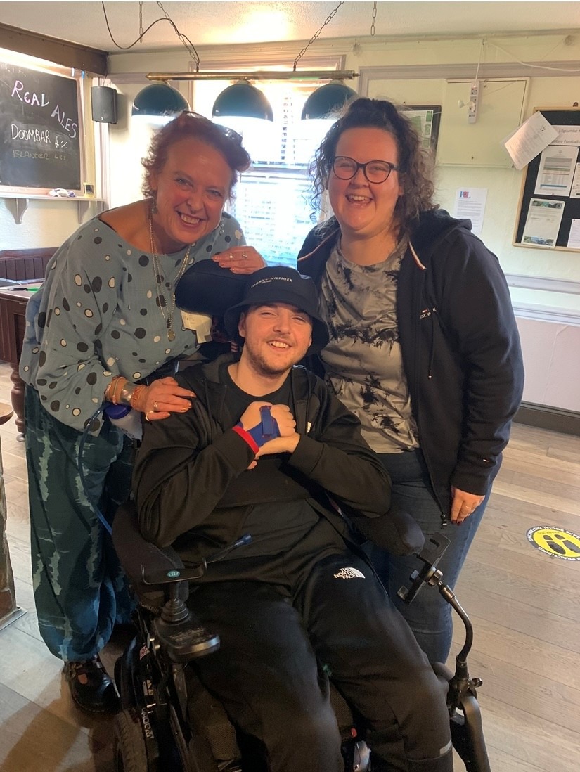 Seth Marks out with his family