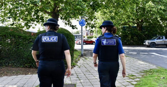Police on patrol in Newton Abbot