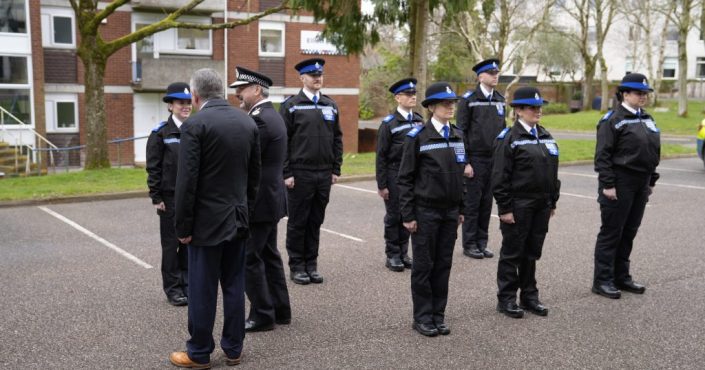 The Chief Constable attending a PCSO passout parade last week