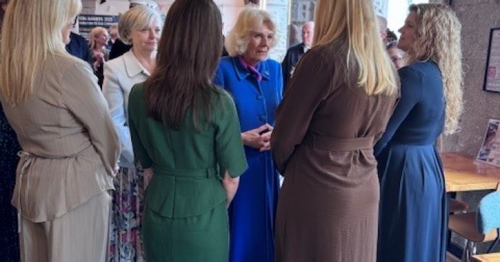 The Queen meeting representatives from Cornwall MAN during a visit to St Austell