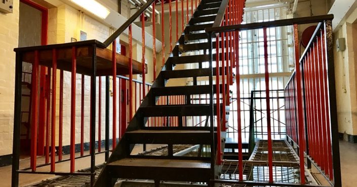 A generic pic of stairs inside a prison